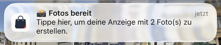 Die Mitteilung nach dem Teilen
