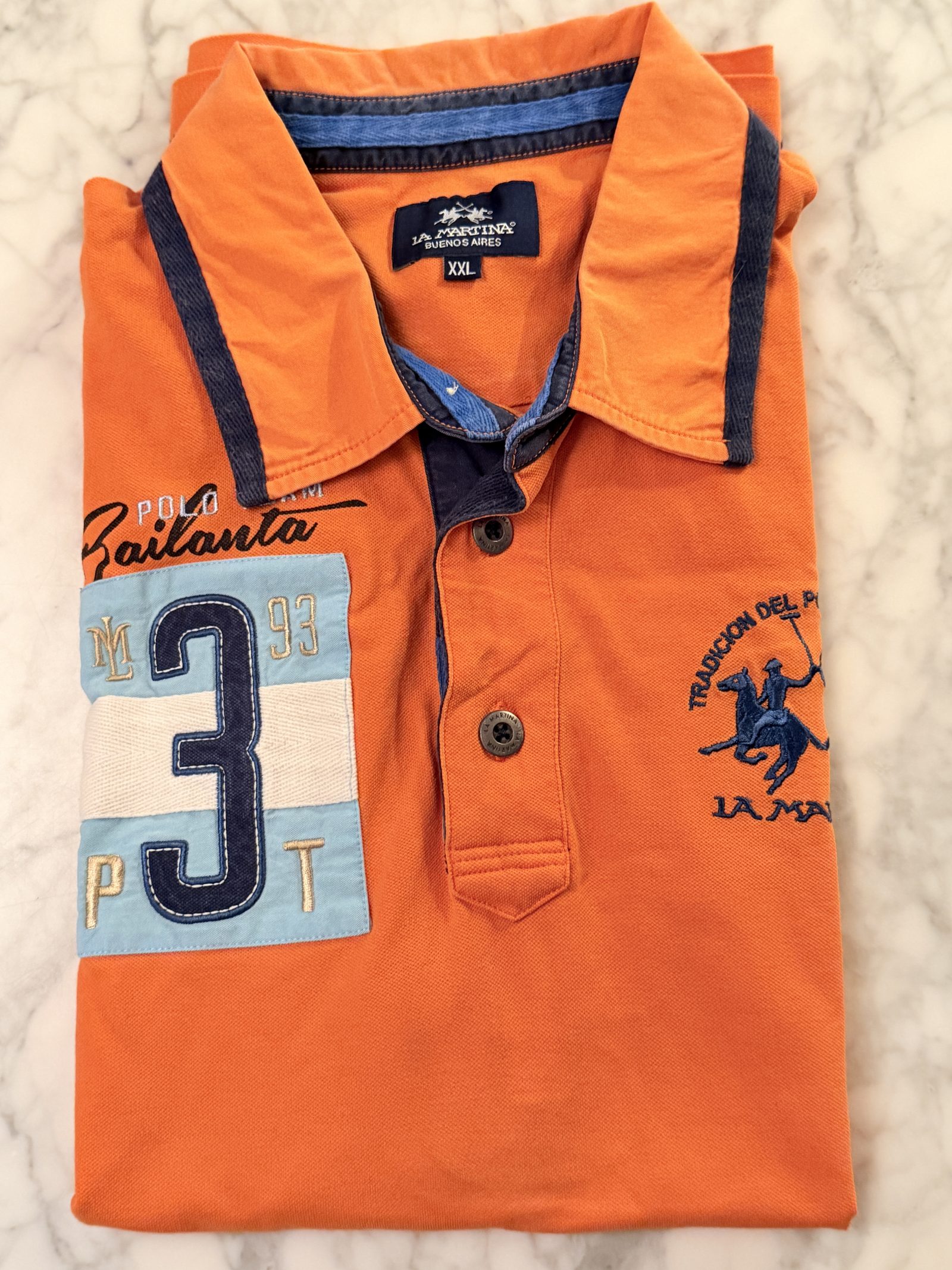 La Martina Polo-Shirt Orange Bailanta Größe XXL
