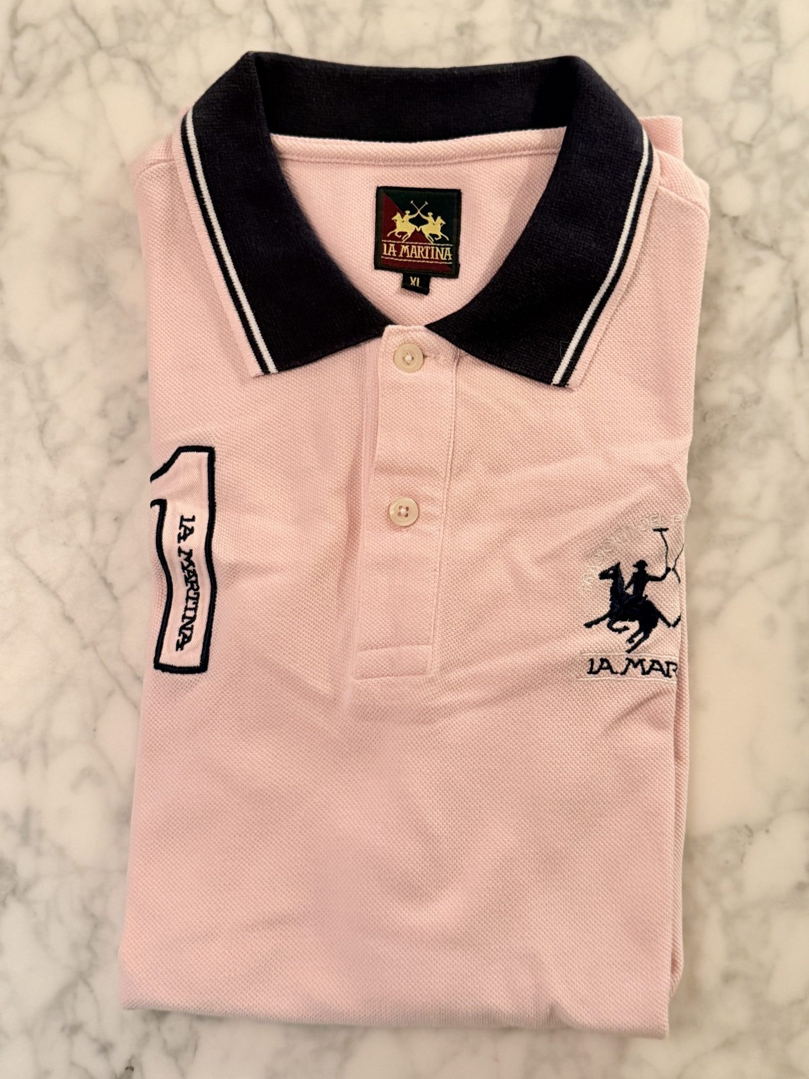 La Martina Poloshirt Rosa mit Stickerei – Polo