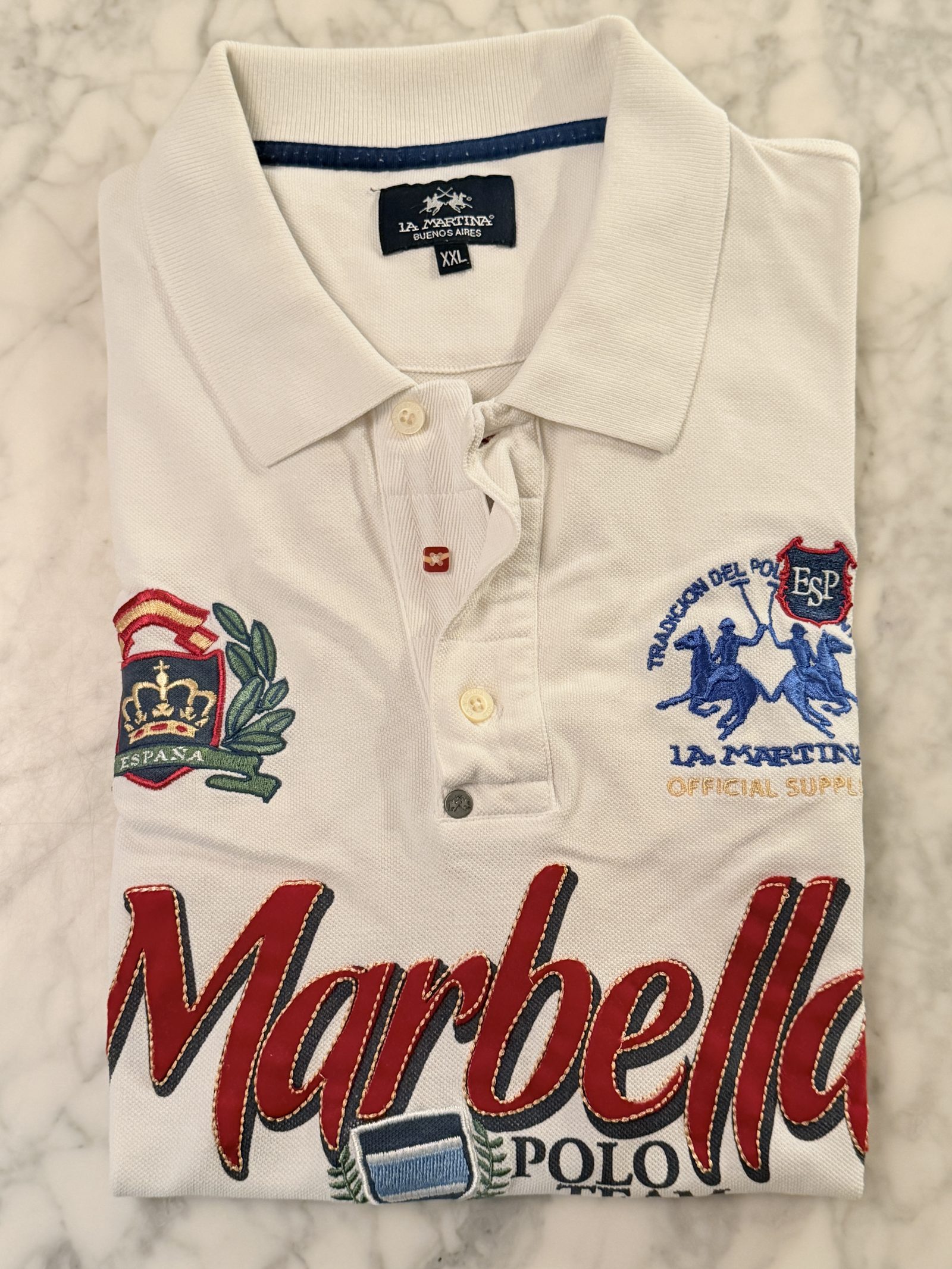 La Martina Polo-Shirt Marbella España Edition Weiß XXL