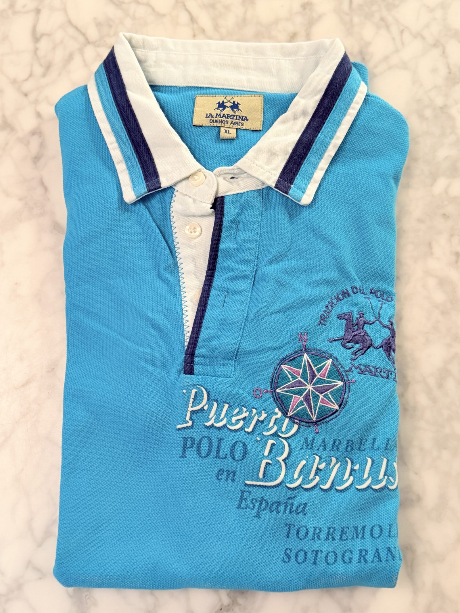 La Martina Poloshirt Türkis Puerto Banus Herren XL