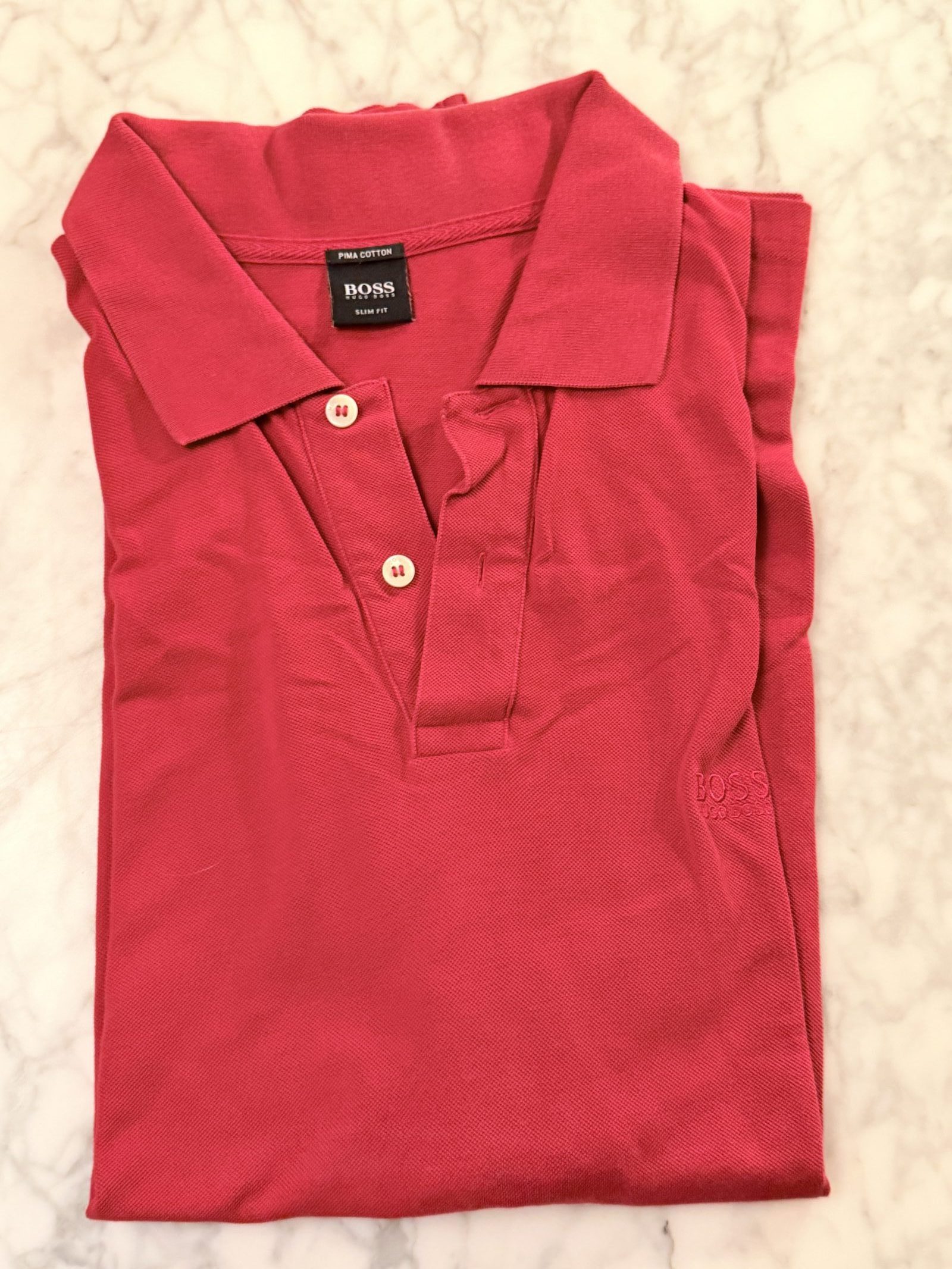 Hugo Boss Poloshirt Pima Cotton Slim Fit – Koralle/Pink