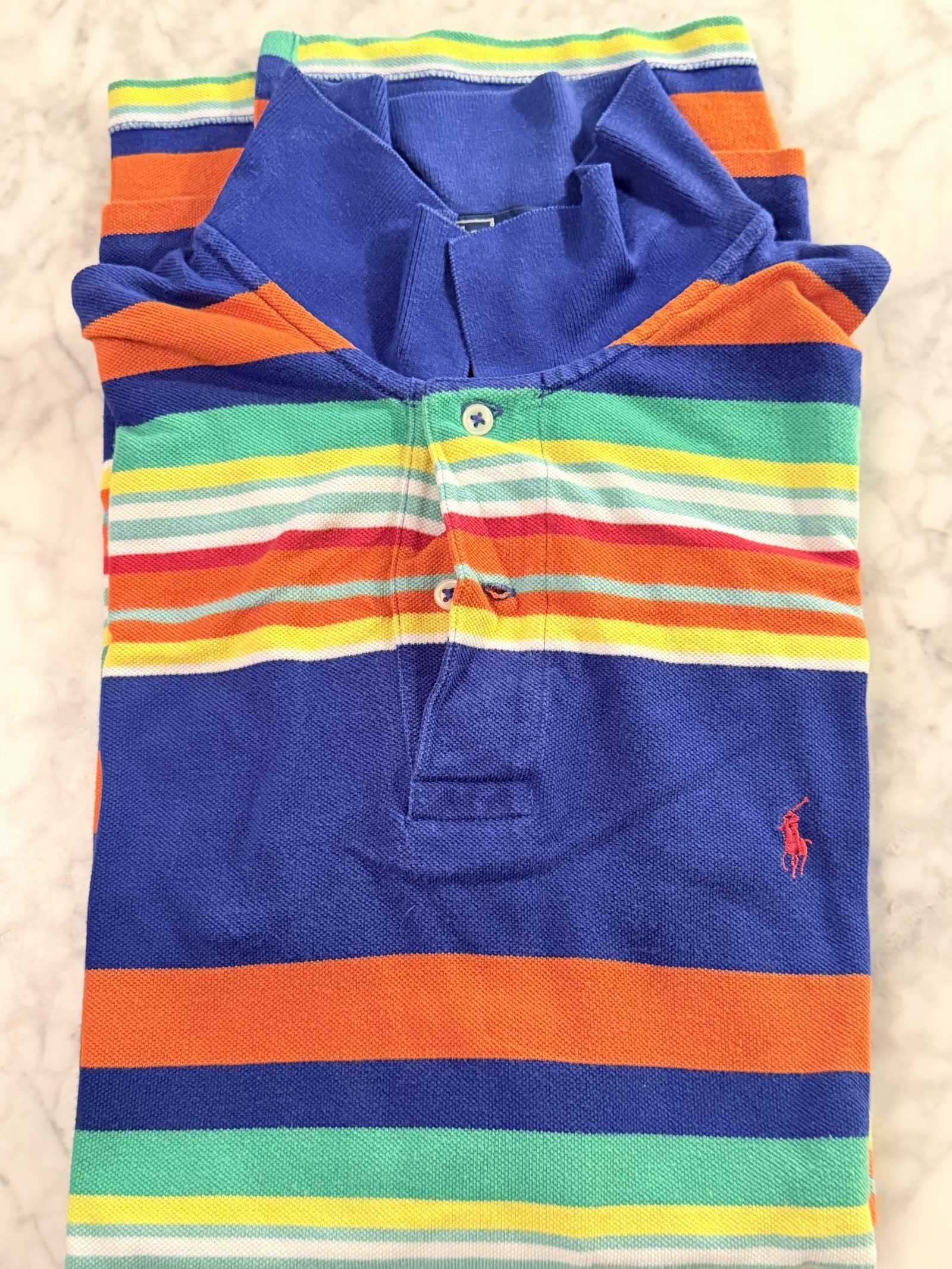 Ralph Lauren Polo Shirt Mehrfarbig Gestreift Kurzarm