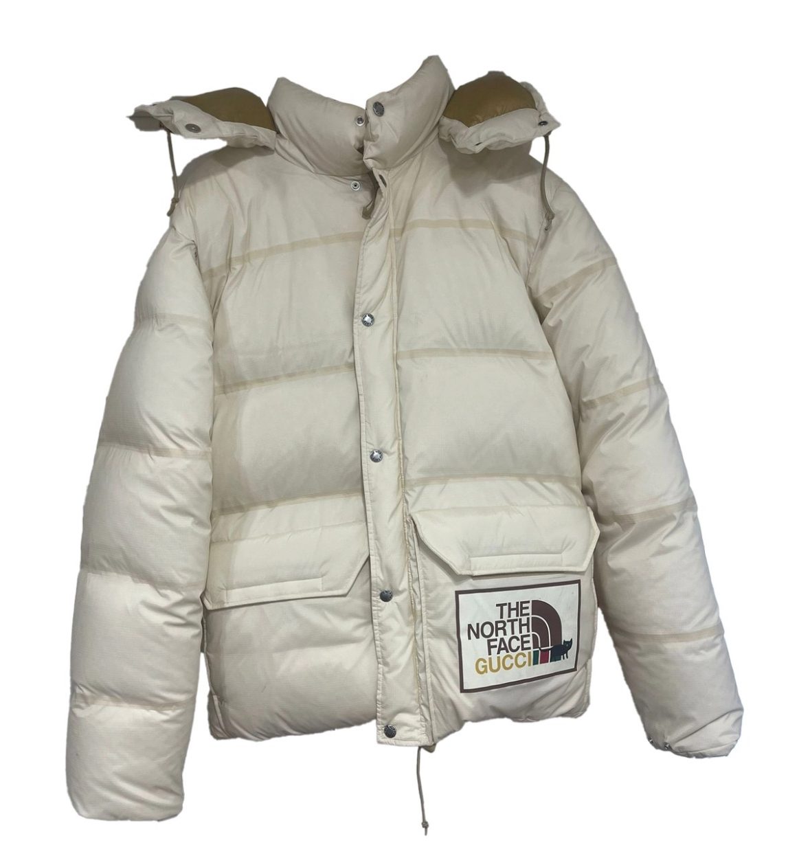The North Face x Gucci Daunenjacke Cream